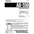TEAC AG-550 Instrukcja Obsługi