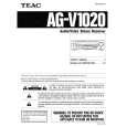 TEAC AG-V1020 Instrukcja Obsługi