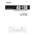 TEAC AG-15D Instrukcja Obsługi