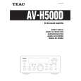 TEAC AV-H500D Instrukcja Obsługi