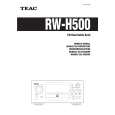 TEAC RWH500 Instrukcja Obsługi
