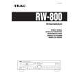 TEAC RW800 Instrukcja Obsługi