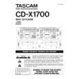TEAC CD-X1700 Instrukcja Obsługi