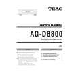 TEAC AG-D8800 Instrukcja Serwisowa