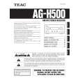 TEAC AG-H500 Instrukcja Obsługi
