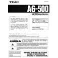 TEAC AG-500 Instrukcja Obsługi