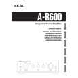 TEAC A-R600 Instrukcja Obsługi