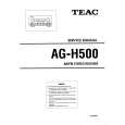TEAC AG-H500 Instrukcja Serwisowa