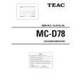 TEAC MC-D78 Instrukcja Serwisowa